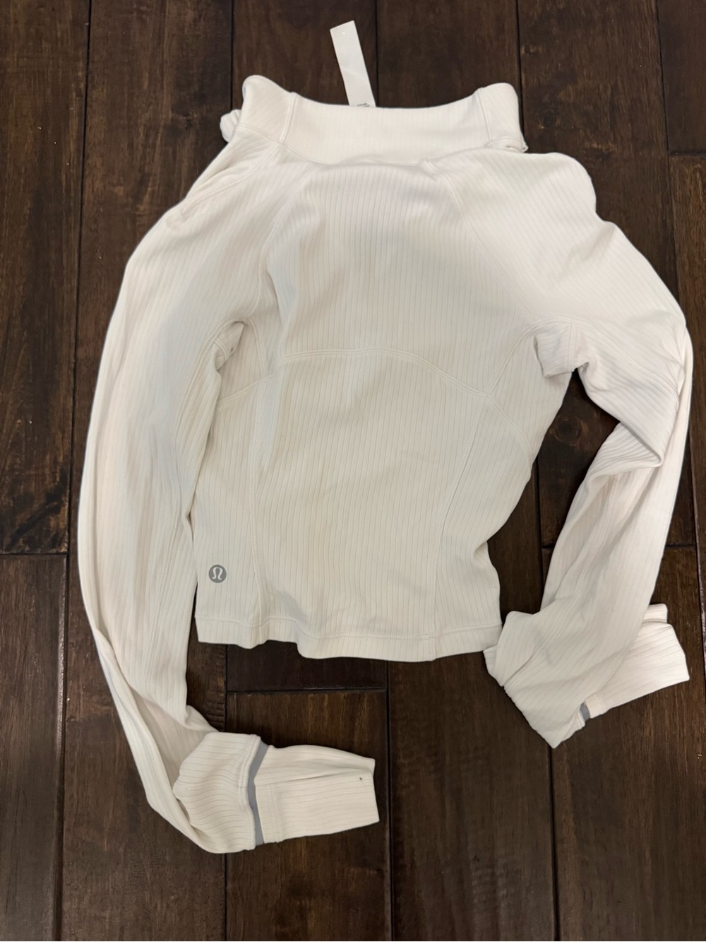 Lululemon Quarter-Zip Ribbed Long-Sleeve Top - White - Picture 5 of 6